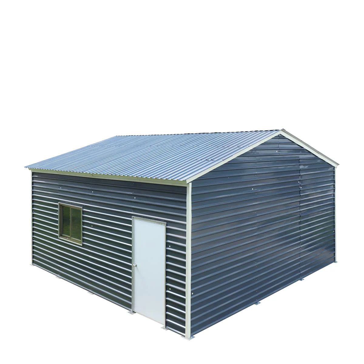 20’ X 20’ Metal Garage Shed, 9' High Double Front Doors, 13' Peak, 400 Sq-Ft TMG-MS2020