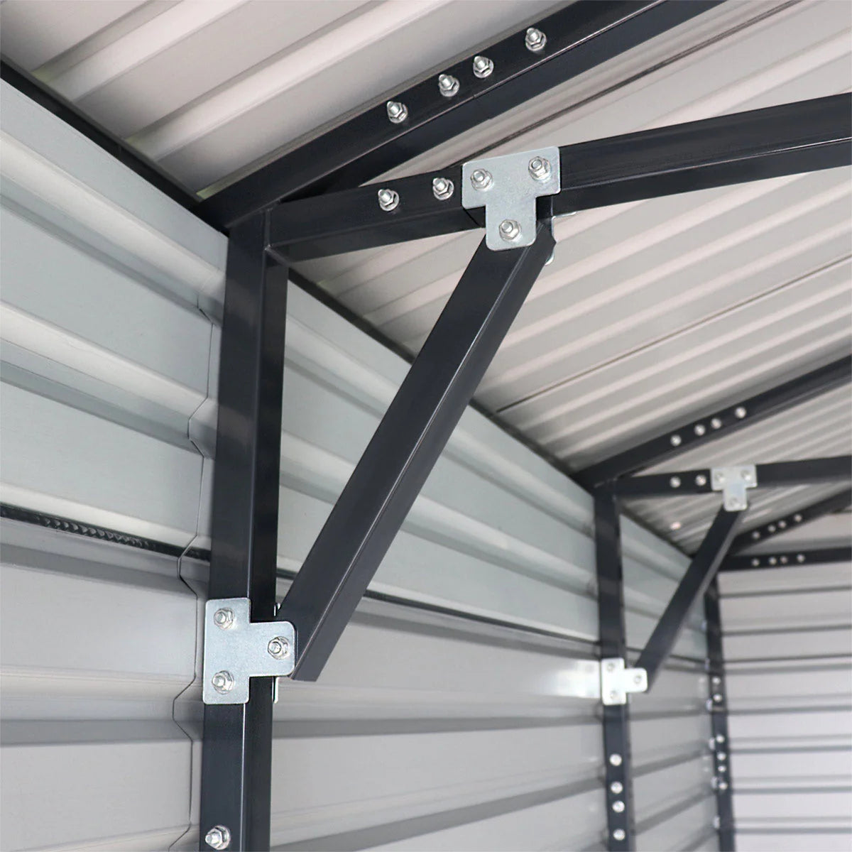 20’ X 20’ Metal Garage Shed, 9' High Double Front Doors, 13' Peak, 400 Sq-Ft TMG-MS2020