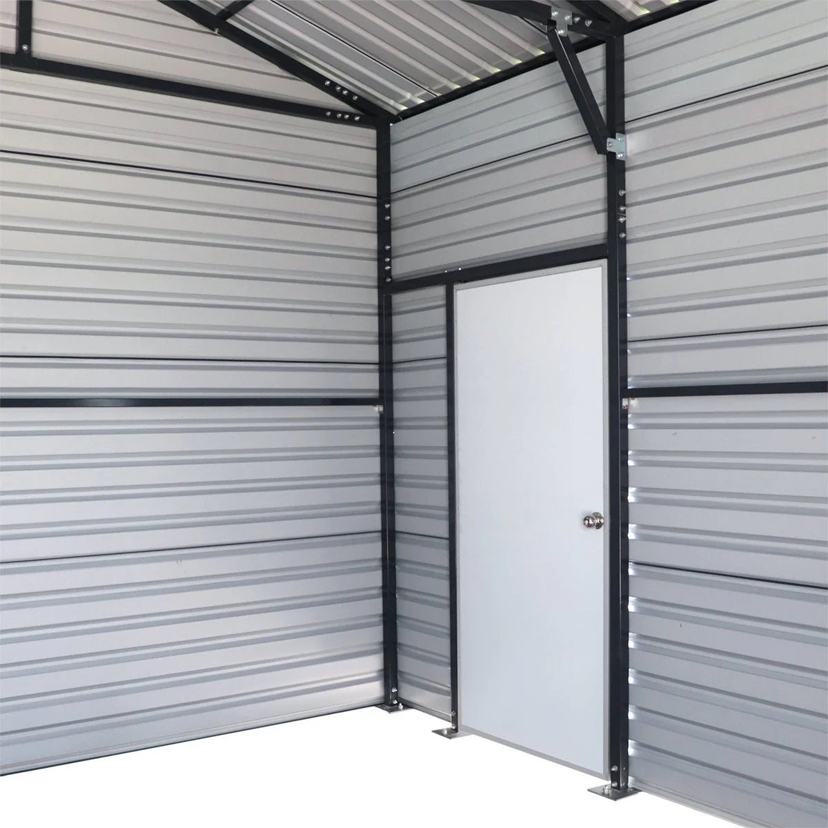 20’ X 20’ Metal Garage Shed, 9' High Double Front Doors, 13' Peak, 400 Sq-Ft TMG-MS2020
