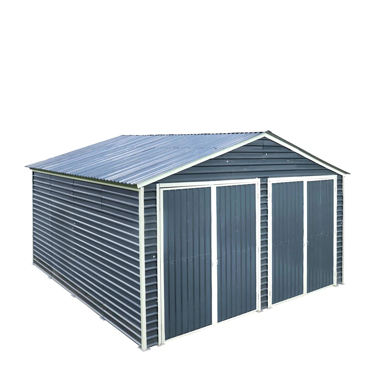 20’ X 20’ Metal Garage Shed, 9' High Double Front Doors, 13' Peak, 400 Sq-Ft TMG-MS2020