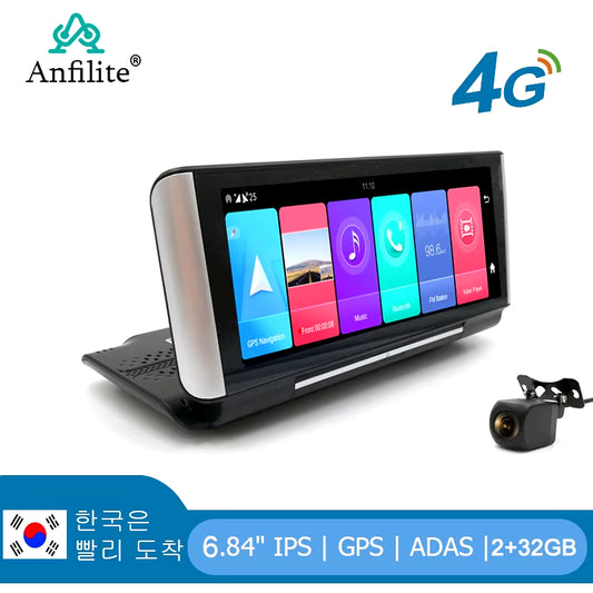 7 Inch 4G Android 8.1 Car DVR 2GB+32GB GPS Navigator ADAS Car Video Recorder Dual Lens Dashboard Camera Parking Monitor